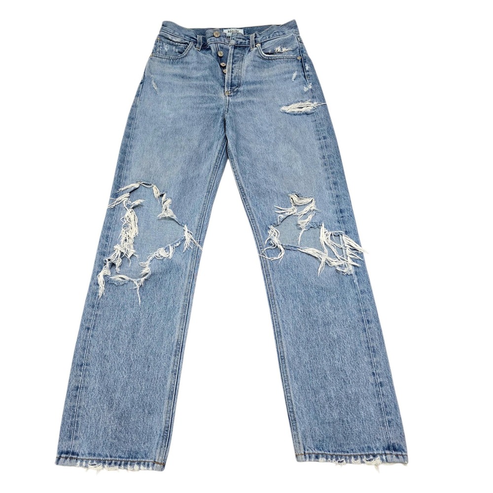 AGOLDE Los Angeles Distressed Ripped Denim Jeans Women's Size 23